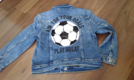 Riflová bunda, h&m,110