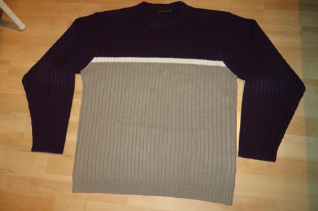 Pánsky modro-hnedý pulover - veľ. l, l