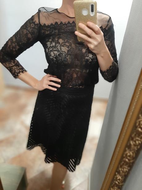 Imperial italy krajkovany top bluzka, s