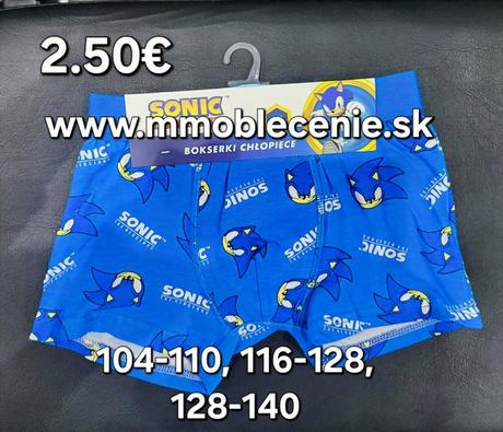Boxerky sonic, disney,104 - 140