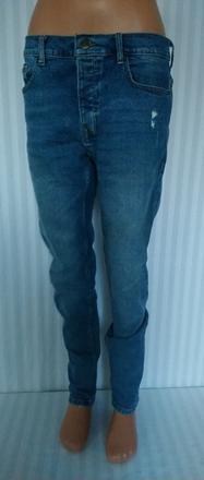 Modré elastické rifle skinny denim 34r op 88 cm, denim co,l