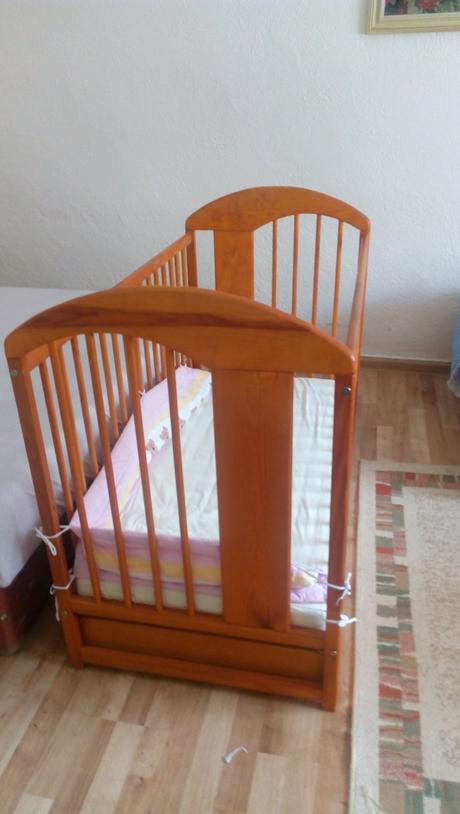 Drevená postieľka s úložným priestorom+matrac, šírka (cm): 70,dĺžka (cm): 120