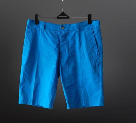 Pánske bavlnené šortky- žiarivá modrá, h&m,l