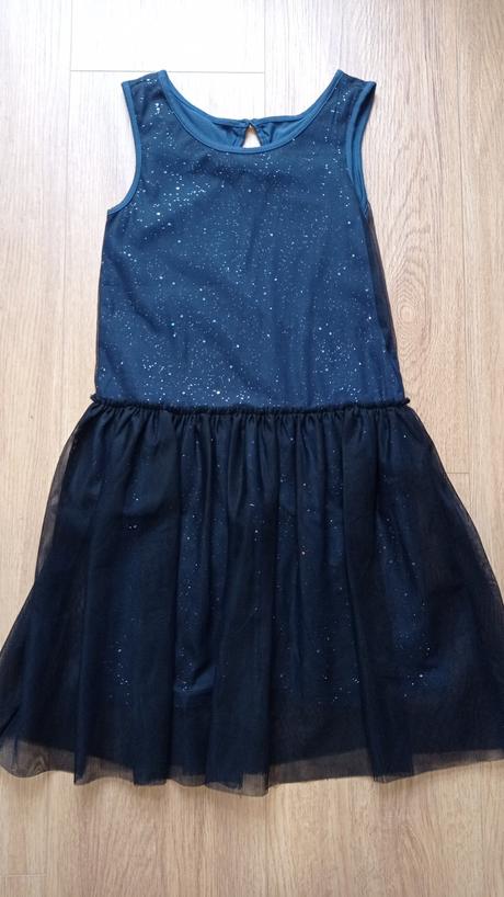 Krásne šaty s trblietkami 134, top stav, tchibo,134