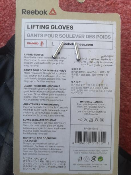 Reebok tréningové rukavice veľkosť l, reebok,l