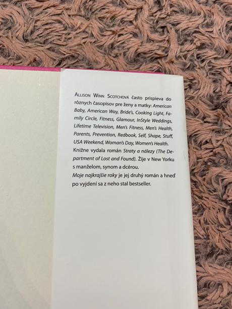 Krásna kniha allison scotch moje najlepšie roky, 