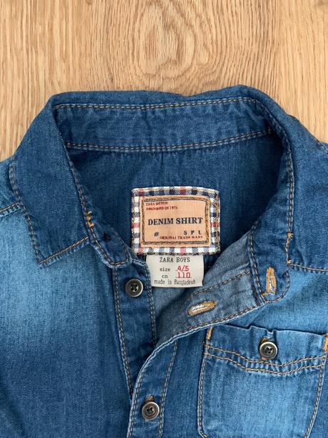 Riflová košela, zara,110