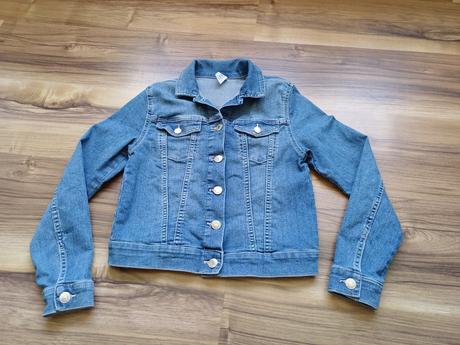 Rifľová bunda, h&m,146