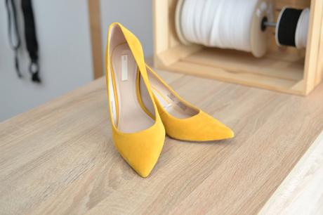 Žlté semišové lodičky 36, h&m,36