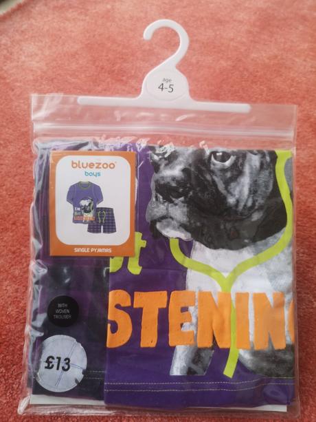 Bluezoo chlapčenské pyžamo veľkosť 4-5 rokov, bluezoo,104 / 110