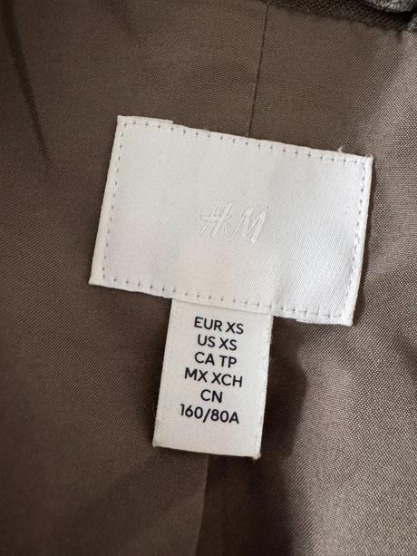 H&m - olivový blazer, h&m,xs