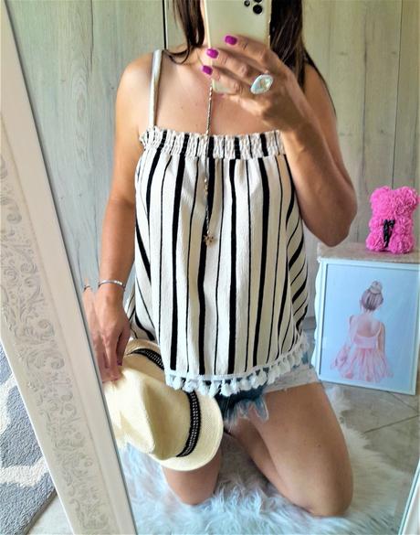 Pásikový top mohito-l, mohito,l