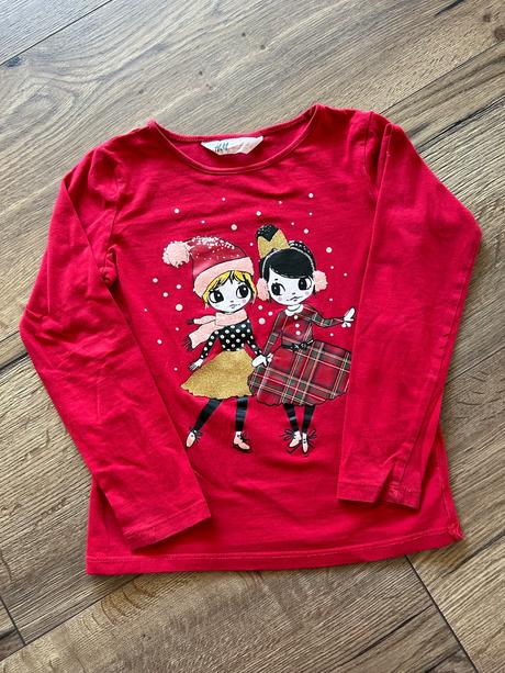 Vianočné tričko 110, h&m,110