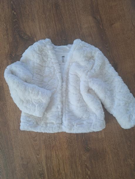 Kožušinovy kabátik, h&m,104