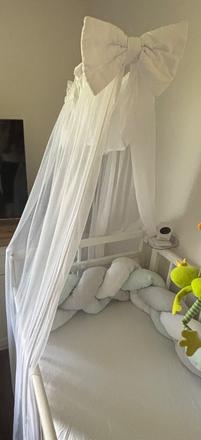 Baldachyn biely, šírka (cm): 80,dĺžka (cm): 130
