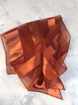 Luxusná saténovo-šifónová šatka okolo krku, xl