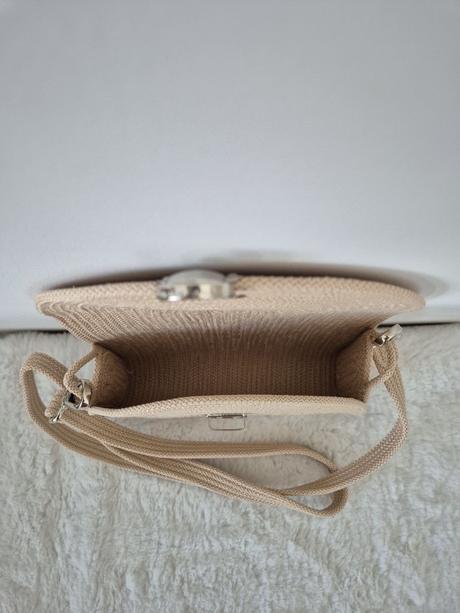 Handmade béžová kabelka 2 v 1,