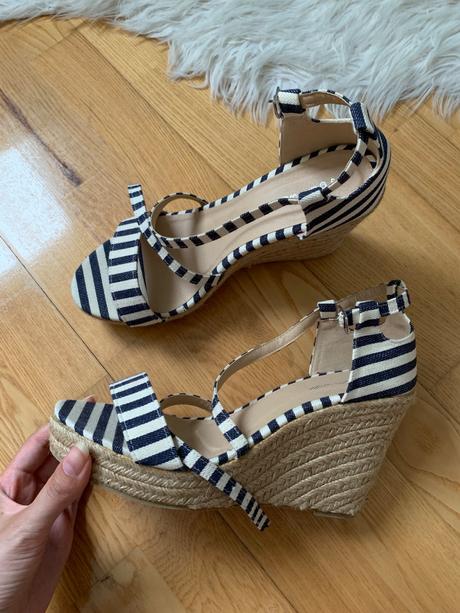 Damske sandalky s namornickym vzorom, 40