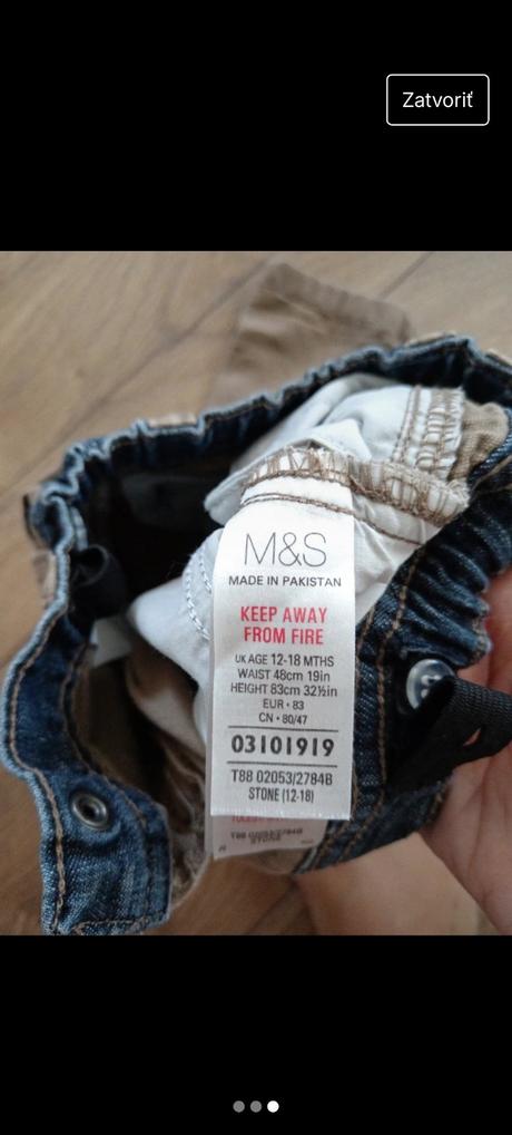 Chlapčenska košeľa a nohavice 12-18 mesiacov, marks & spencer,80