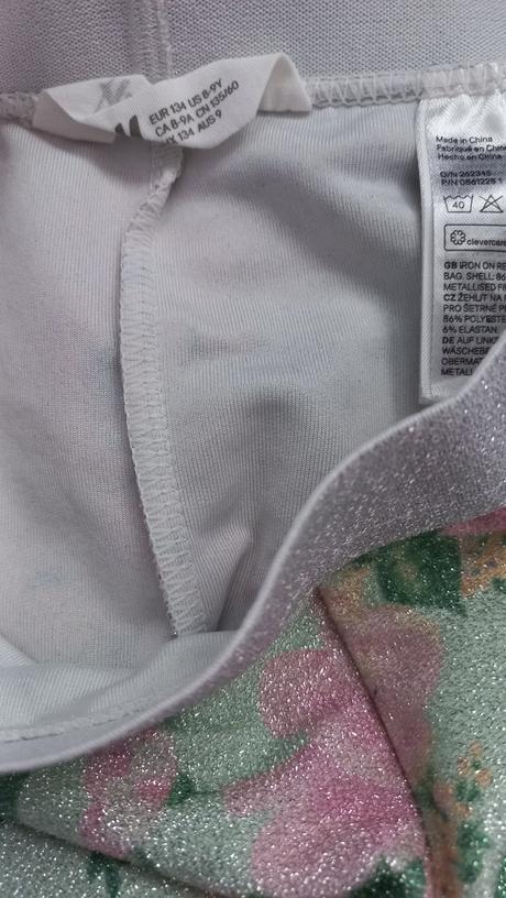 Kvetinkové legíny, h&m,134