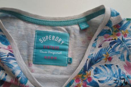 Dámske tričko s tropickým vzorom, superdry,l