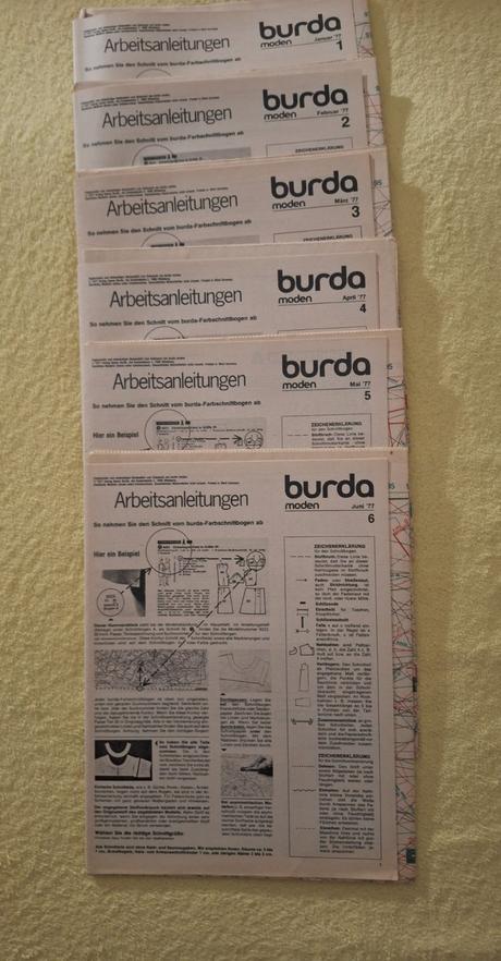 Zväzok retro burdy 1977 (1. polrok, čísla 1-6), 
