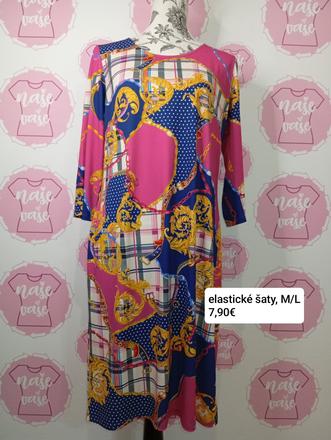 Elastické farebné šaty, m