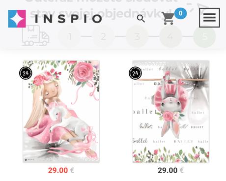 Inspio zarámovaný obraz pod sklom baletka-zajko, 