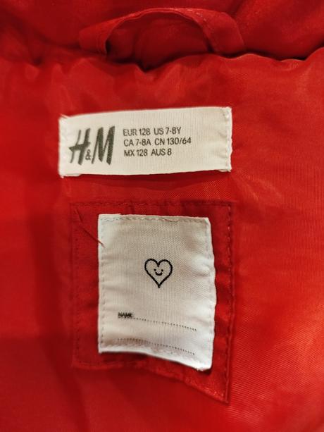 Predĺžená teplá bunda, h&m,128
