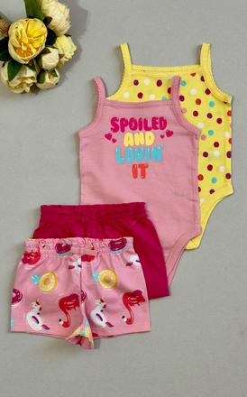 Garanimals dievčenský set body a kraťasky, 68