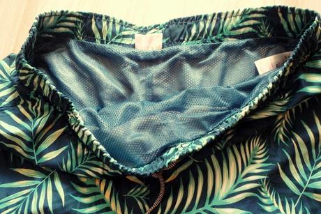 Plavky s tropickým vzorom zelených listov,v.xl/xxl, xxl