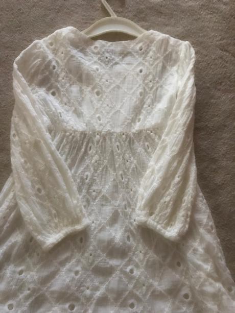 Vyšívané biele šaty zara, zara,104