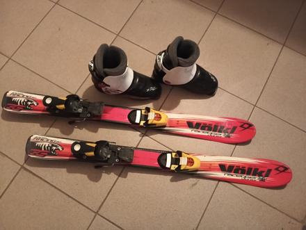 Detské lyže völkl, lyžiarky tecnopro (31 33), 