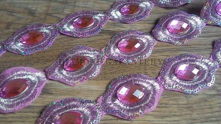 Lemovka štrasová - ružová, 