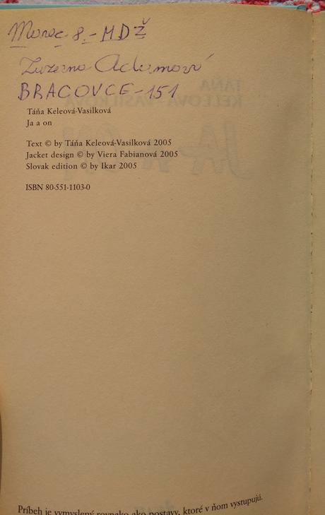 Ja a on - t. keleová-vasilková, 