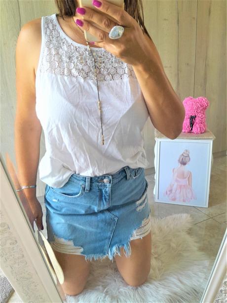 Voľný top s kamienkami-l, l