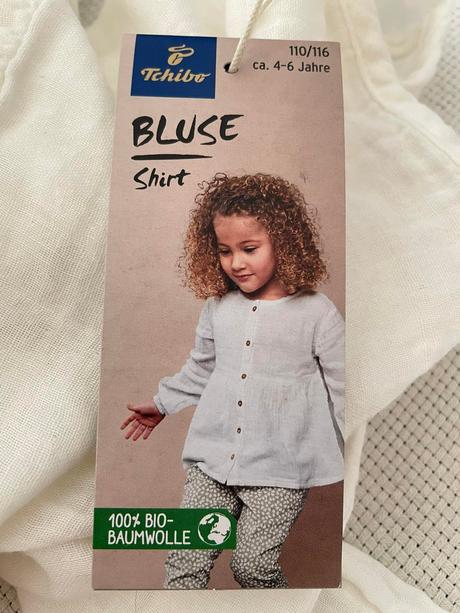 Ľahučká blúzka, biobavlna, veľ. 110-116, tchibo,116