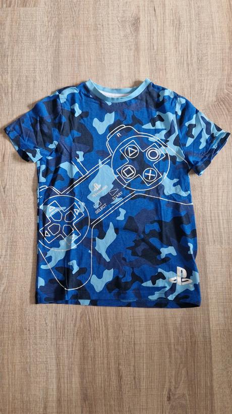 Modré tričko play station, 9-10 rokov, 140