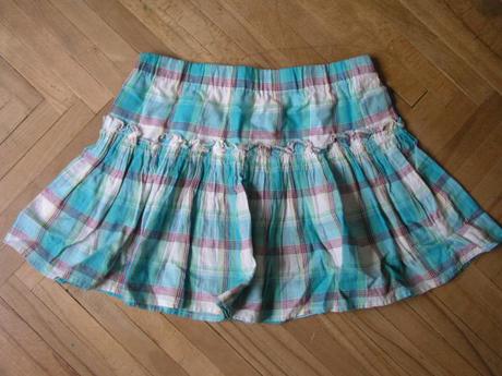 Tyrkysové tenké tričko s flitrami, h&m,140