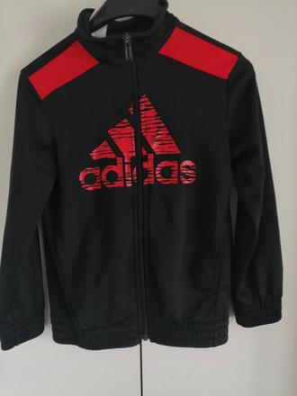 Mikina pre chlapcov čierno červená adidas vel. 128, adidas,128
