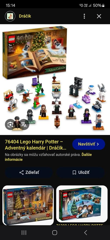 Lego adventny kalendar harry potter, 