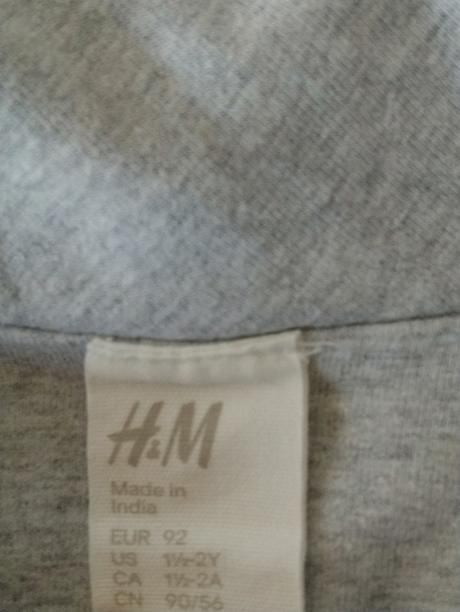 Dievčenská sivá mikina, h&m, h&m,92