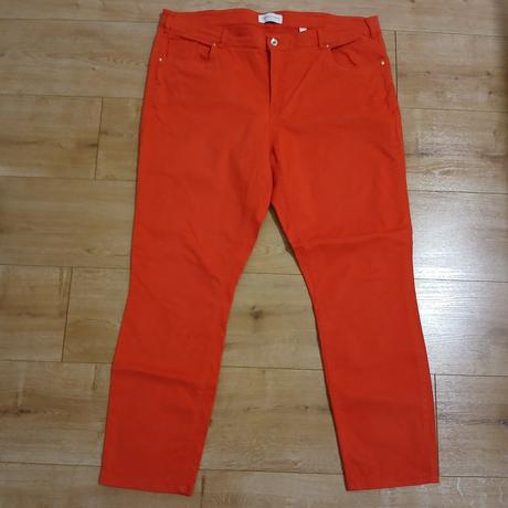 Červené elastické rifle s vysokým pásom, tchibo,48