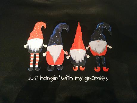 Dámska čierna tenká mikina škriatkovia, m