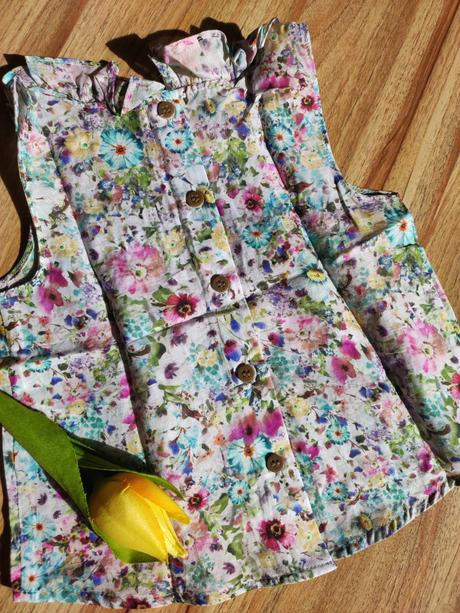 Baby letný kvetinkový topik next, next,80