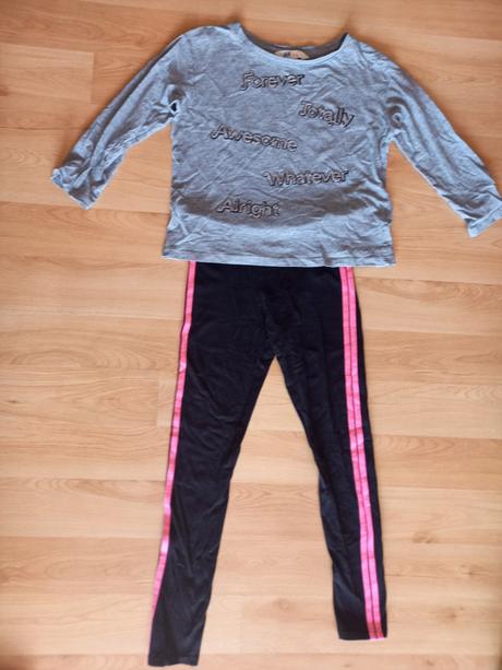 Legíny s tričkom, h&m,146