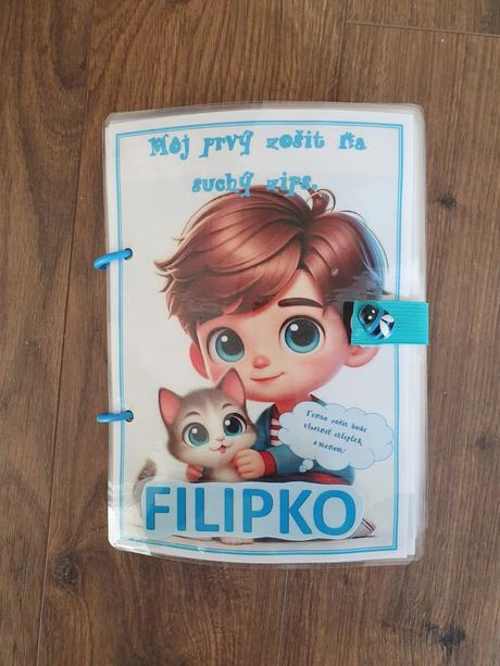 Pracovný zošit na suchý zips pre chlapčeka od 1 ro,
