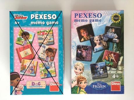 Frozen pexeso a čierny peter,