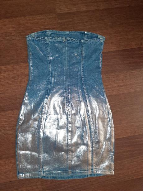 Riflové šaty., bershka,s