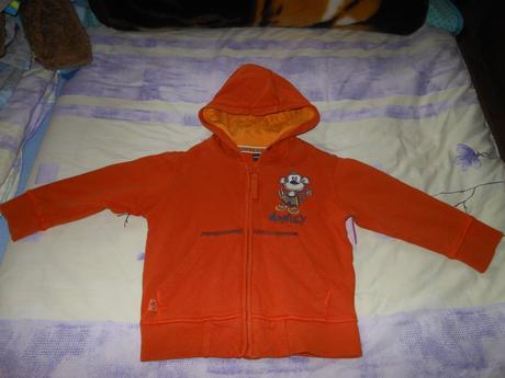 Oranžová opičková mikinka next 92, next,92